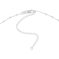 Olas d'Oro - 14K White Gold Saturn Choker Chain with Adjustable Fit - 13-16 Inches