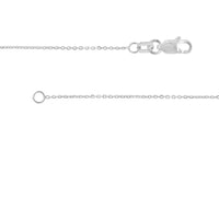 Olas d'Oro - 14K White Gold Script "A" Initial Necklace with Diamond Bezel - 0.02 Carat Diamond Weight