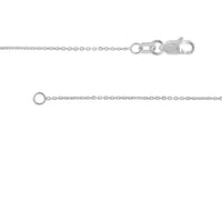 Olas d'Oro - 14K White Gold Script "B" Initial Necklace with Diamond Bezel - 1.7mm Diamond