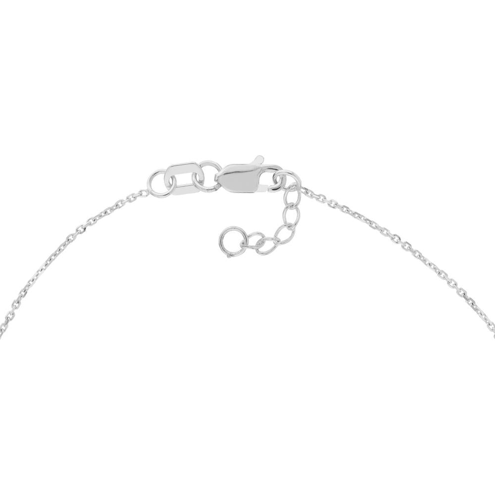 Olas d'Oro - 14K White Gold Sideways Cross Adjustable Bracelet - 1.38 Grams