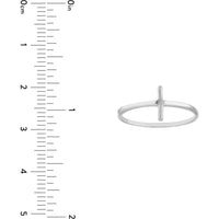 Olas d'Oro - 14K White Gold Sideways Cross Ring - Size 6, 1.50 Grams Total Weight