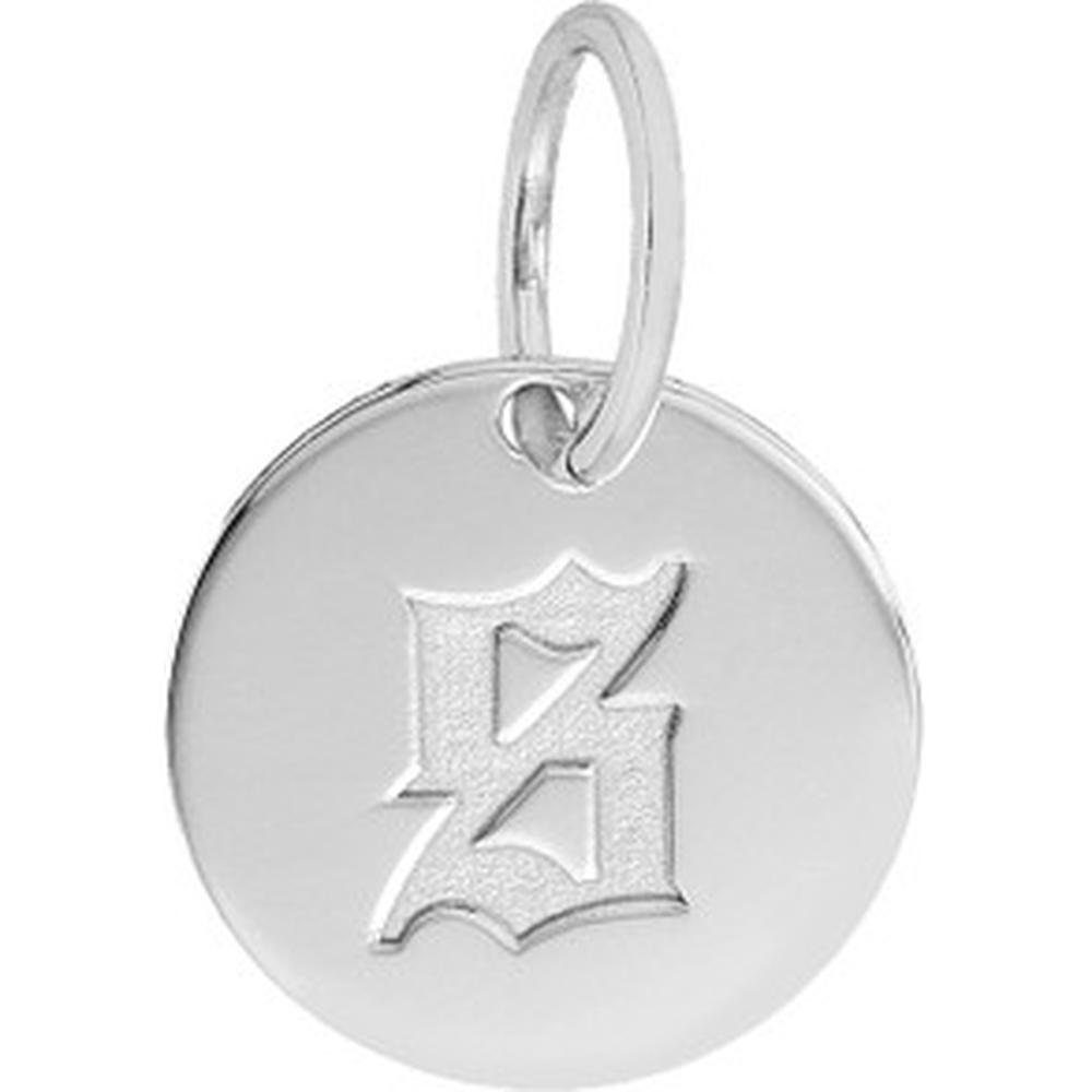 Olas d'Oro - 14K White Gold Small Disk Engravable Charm - 12mm