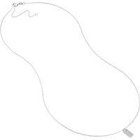 Olas d'Oro - 14K White Gold So You Mini Dog Tag Adjustable Necklace - Personalized Pendant