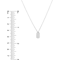 Olas d'Oro - 14K White Gold So You Mini Dog Tag Adjustable Necklace - Personalized Pendant