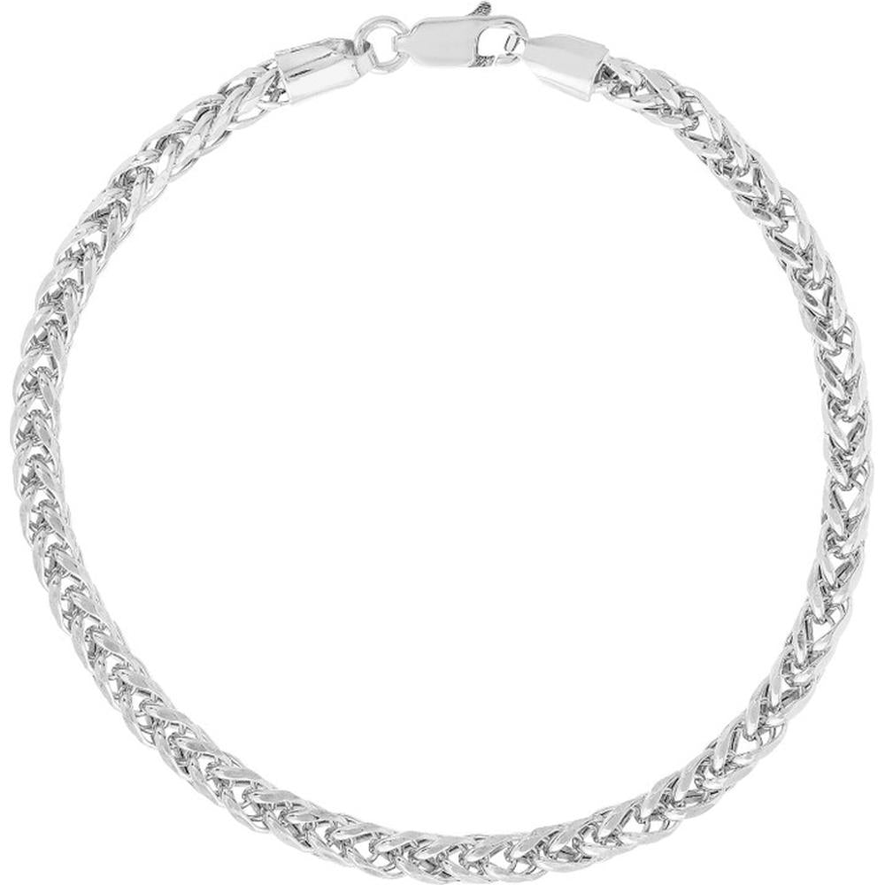 Olas d'Oro - 14K White Gold Spiga Chain Bracelet - 3.40mm, 3.85 Grams Total Weight