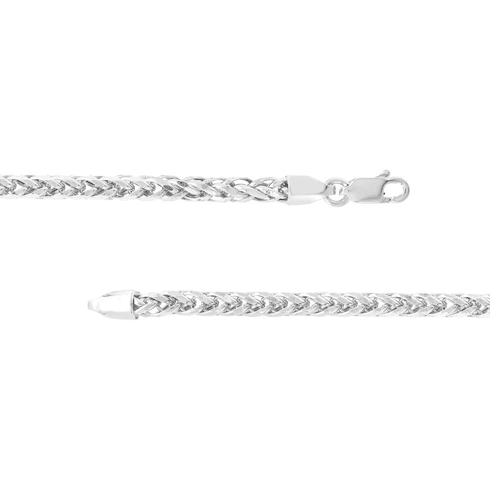 Olas d'Oro - 14K White Gold Spiga Chain Bracelet - 3.40mm, 3.85 Grams Total Weight