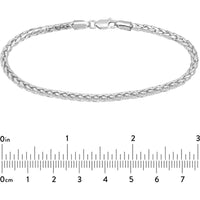 Olas d'Oro - 14K White Gold Spiga Chain Bracelet - 3.40mm, 3.85 Grams Total Weight