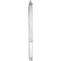 Olas d'Oro - 14K White Gold Square Tube Hoop Earrings - 50mm Diameter