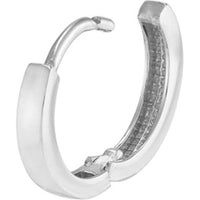 Olas d'Oro - 14K White Gold Square Tube Mini Hoop Earrings 1.10 Grams Total Weight