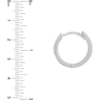 Olas d'Oro - 14K White Gold Square Tube Mini Hoop Earrings 1.10 Grams Total Weight