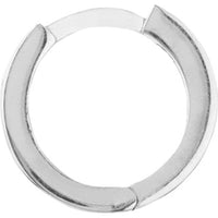 Olas d'Oro - 14K White Gold Square Tube Round Hoop Huggie Earrings - 1.23 Grams