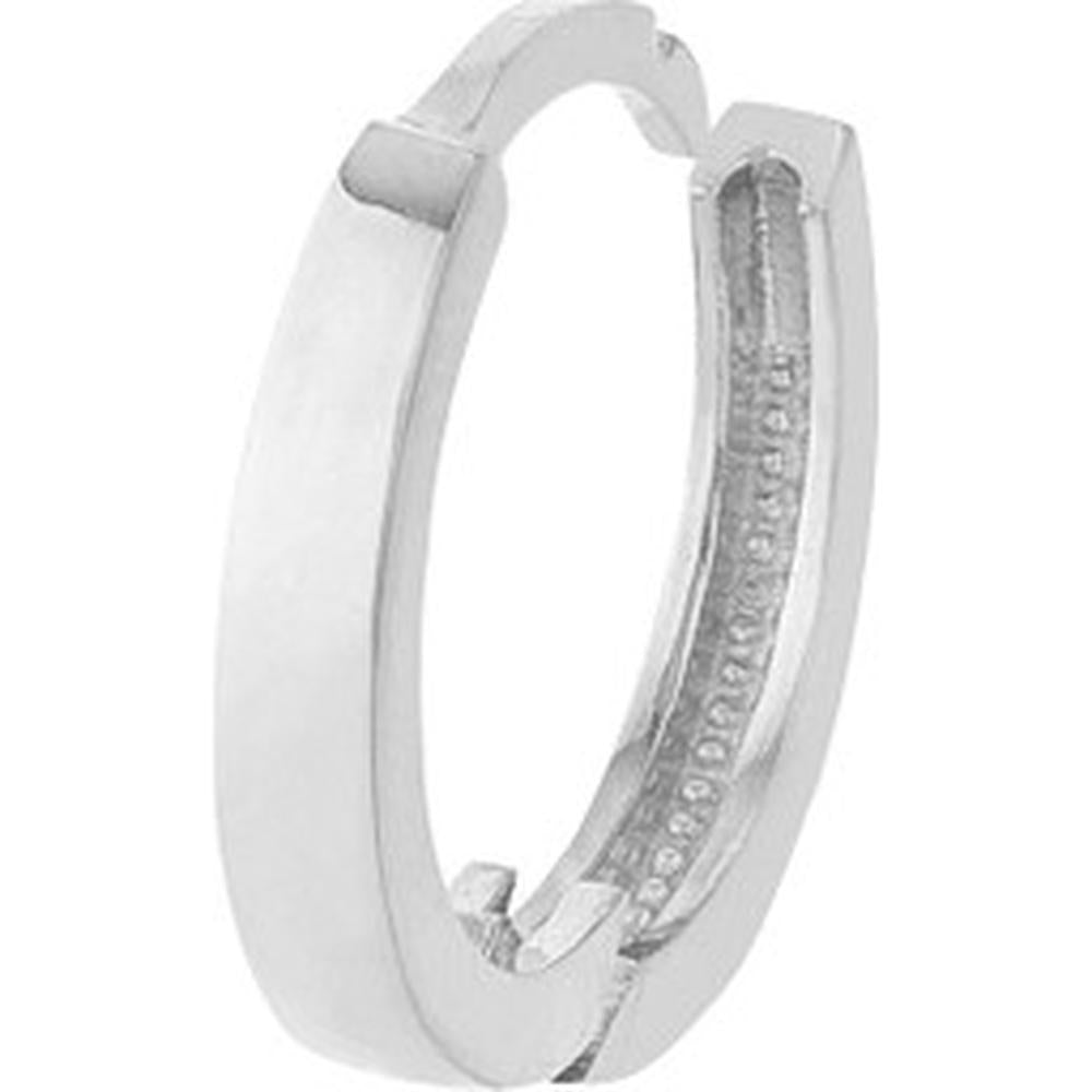 Olas d'Oro - 14K White Gold Square Wire Hoop Earrings - Elegant and Minimalist Design