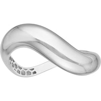 Olas d'Oro - 14K White Gold Swirl Band Ring - Size 8 - 1.74 Grams