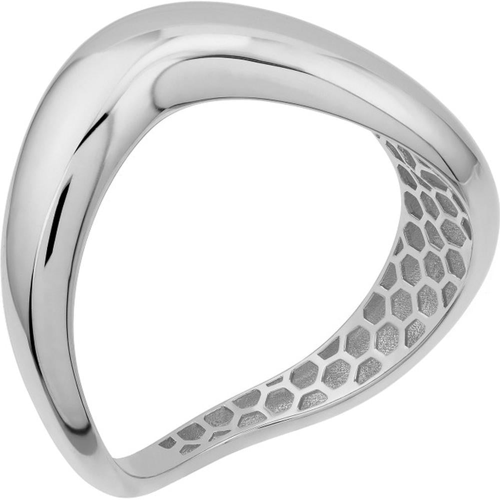 Olas d'Oro - 14K White Gold Swirl Band Ring - Size 8 - 1.74 Grams