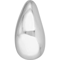 Olas d'Oro - 14K White Gold Teardrop Dome Earrings - Lightweight 3.40 Grams