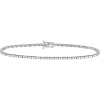 Olas d'Oro - 14K White Gold Tennis Bracelet with Round Diamonds - 1.33 Carat Total Diamond Weight