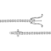 Olas d'Oro - 14K White Gold Tennis Bracelet with Round Diamonds - 1.33 Carat Total Diamond Weight