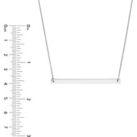 Olas d'Oro - 14K White Gold Thin Bar Adjustable Necklace with Lobster Clasp