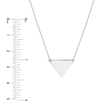 Olas d'Oro - 14K White Gold Triangle Drop Necklace with Adjustable Chain - 2.21 Grams