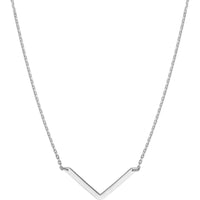 Olas d'Oro - 14K White Gold V-Shape Drop Adjustable Necklace