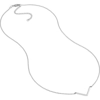Olas d'Oro - 14K White Gold V-Shape Drop Adjustable Necklace