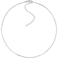 Olas d'Oro - 14K White Gold Valentino Adjustable Choker Chain - 1.68 Grams Total Weight