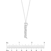 Olas d'Oro - 14K White Gold Vertical Script Pendant Necklace - Personalized Design