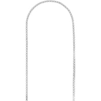 Olas d'Oro - 14K White Gold Wide Bar Threader Earrings - 1.30 Grams Total Weight
