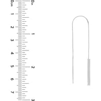 Olas d'Oro - 14K White Gold Wide Bar Threader Earrings - 1.30 Grams Total Weight