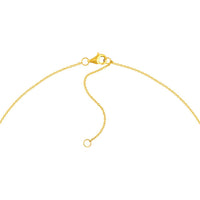 Olas d'Oro - 14K Yellow and White Gold Diamond Pave Heart Pendant Necklace - 0.34 Carat Total Diamond Weight
