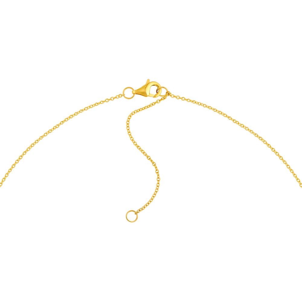 Olas d'Oro - 14K Yellow and White Gold Diamond Pave Heart Pendant Necklace - 0.34 Carat Total Diamond Weight
