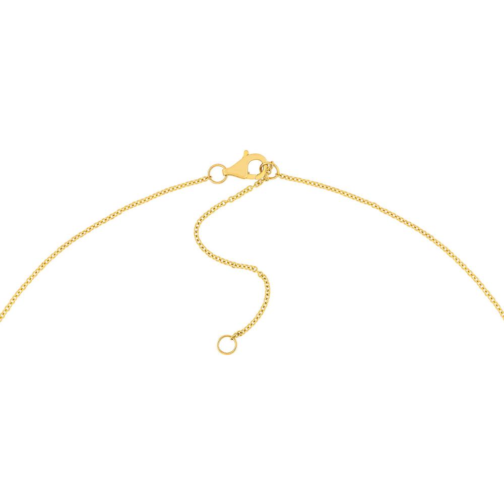 Olas d'Oro - 14K Yellow and White Gold Diamond Pave Heart Pendant Necklace - 0.49 Carat Total Diamond Weight