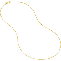 Olas d'Oro - 14K Yellow Gold 0.66mm Box Chain Necklace with Lobster Clasp - 1.51 grams