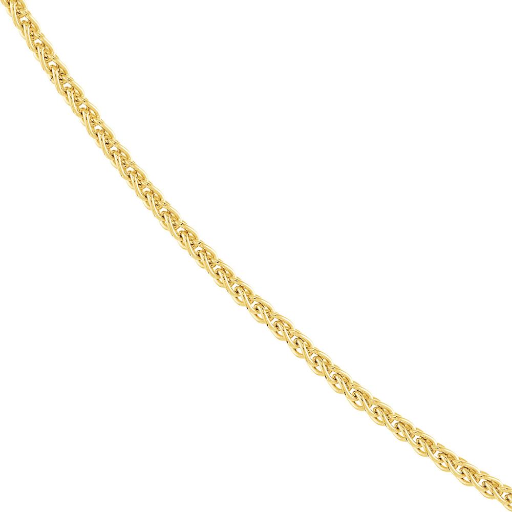 Olas d'Oro - 14K Yellow Gold 0.85mm Adjustable Wheat Chain with Lobster Clasp - 18" Necklace
