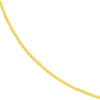 Olas d'Oro - 14K Yellow Gold 0.85mm Square Wheat Chain Necklace with Spring Ring Closure - 20 Inch Length