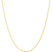 Olas d'Oro - 14K Yellow Gold 0.9mm Adjustable Cable Chain Necklace with Lobster Clasp 18 Inch