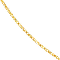 Olas d'Oro - 14K Yellow Gold 0.9mm Adjustable Cable Chain Necklace with Lobster Clasp 18 Inch