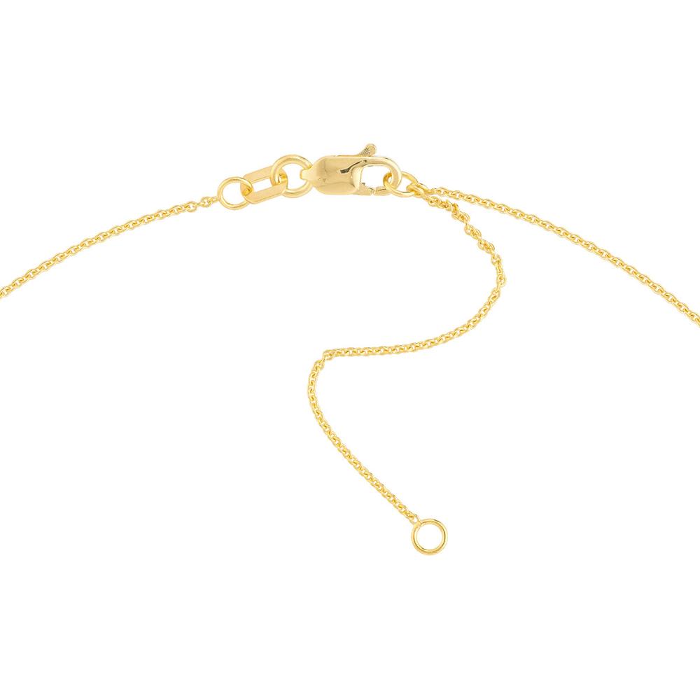 Olas d'Oro - 14K Yellow Gold 0.9mm Adjustable Cable Chain Necklace with Lobster Clasp 18 Inch
