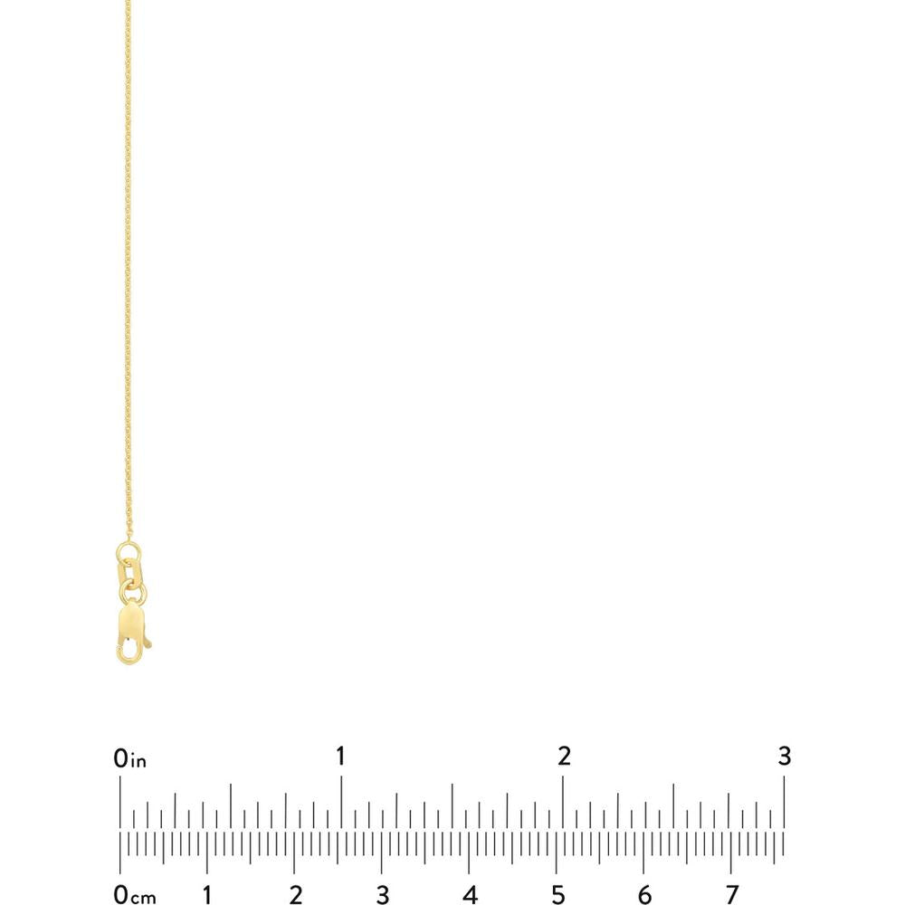 Olas d'Oro - 14K Yellow Gold 0.9mm Adjustable Cable Chain Necklace with Lobster Clasp 18 Inch