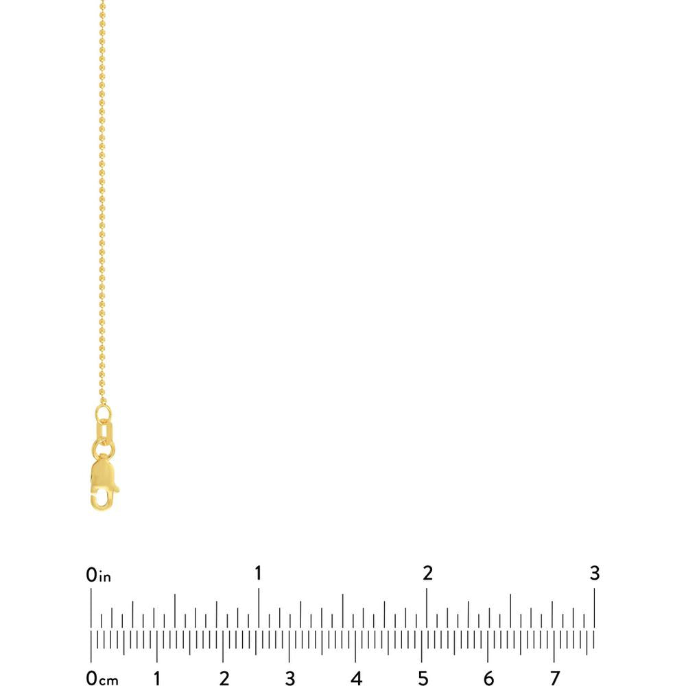 Olas d'Oro - 14K Yellow Gold 1.00mm Bead 16" Necklace with Lobster Clasp