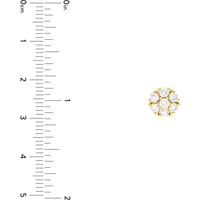Olas d'Oro - 14K Yellow Gold 1.03 Carat Total Diamond Cluster Stud Earrings