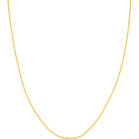Olas d'Oro - 14K Yellow Gold 1.05mm Curb Chain Necklace with Adjustable 2" Extension - 2.13 Grams Weight