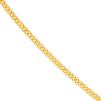 Olas d'Oro - 14K Yellow Gold 1.05mm Curb Chain Necklace with Adjustable 2" Extension - 2.13 Grams Weight