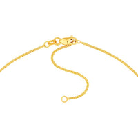 Olas d'Oro - 14K Yellow Gold 1.05mm Curb Chain Necklace with Adjustable 2" Extension - 2.13 Grams Weight