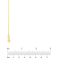 Olas d'Oro - 14K Yellow Gold 1.05mm Diamond-Cut Wheat Chain Necklace with Lobster Lock - 16" Length