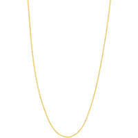Olas d'Oro - 14K Yellow Gold 1.12mm Sparkle Chain Necklace with Lobster Lock - 1.81 Grams Total Weight
