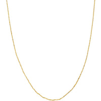 Olas d'Oro - 14K Yellow Gold 1.15mm Singapore Chain Necklace - 24 Inches
