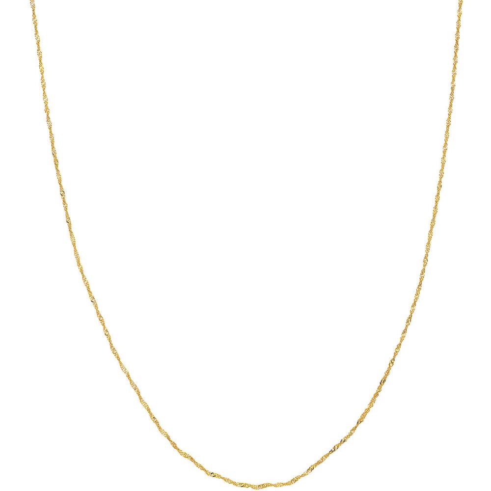 Olas d'Oro - 14K Yellow Gold 1.15mm Singapore Chain Necklace - 24 Inches