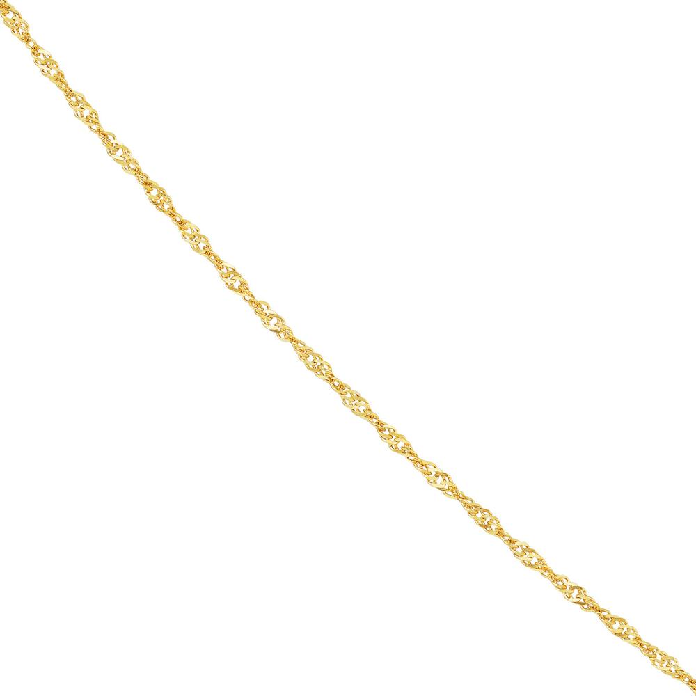 Olas d'Oro - 14K Yellow Gold 1.15mm Singapore Chain Necklace - 24 Inches