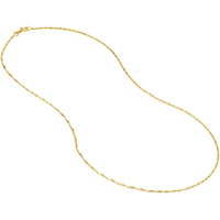Olas d'Oro - 14K Yellow Gold 1.15mm Singapore Chain Necklace - 24 Inches